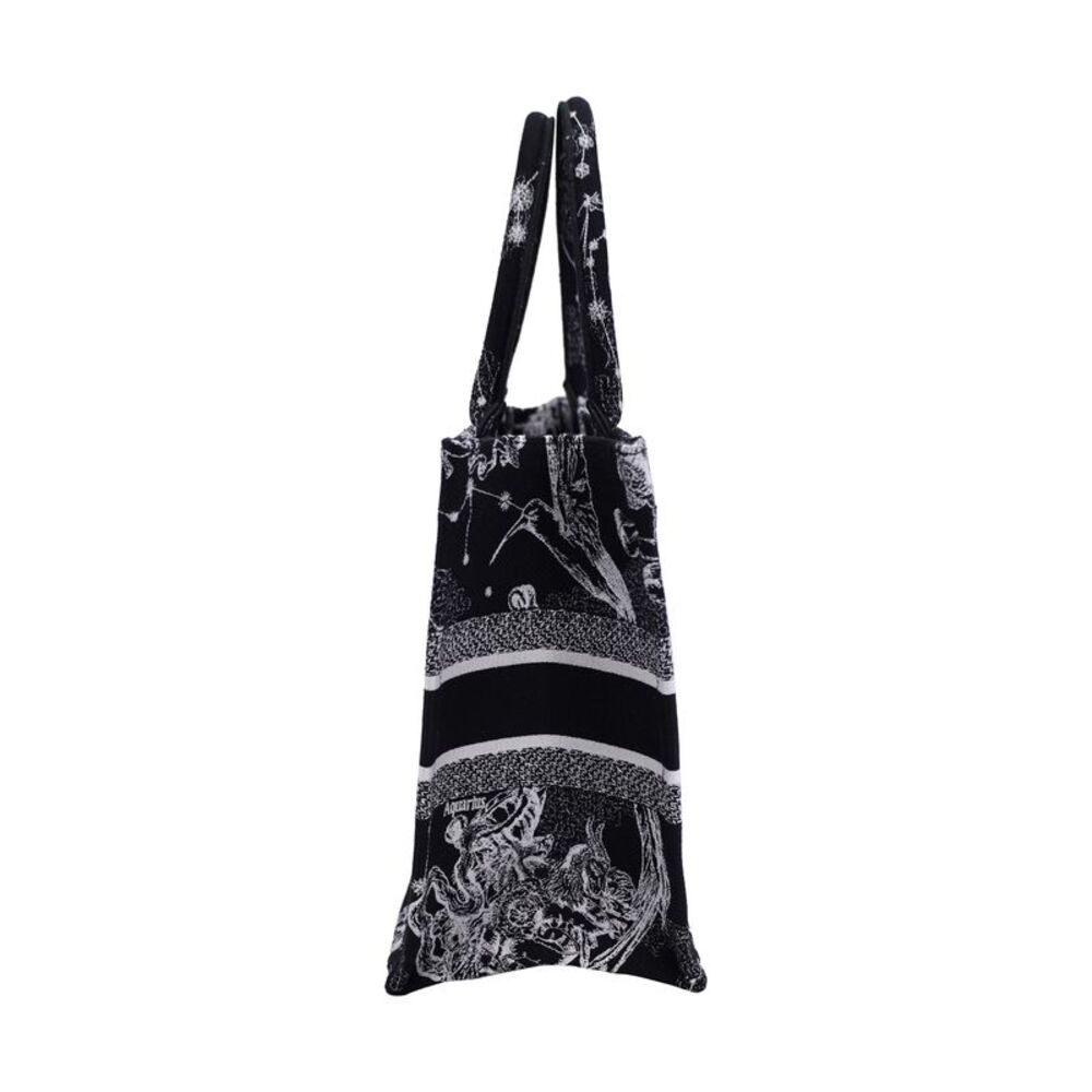 Christian Dior Medium Zodiac Dior Book Tote in Black Canvas - Picture 2 of 9